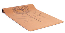 Load image into Gallery viewer, Dancer Cork Yoga Mat (High Grip, Anti slip, Alignment marks, Free Carrying Strap)