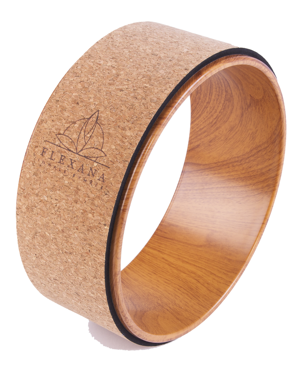 Wooden Cork Yoga Wheel Flexana