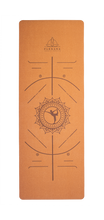 Load image into Gallery viewer, Dancer Cork Yoga Mat (High Grip, Anti slip, Alignment marks, Free Carrying Strap)