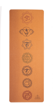 Load image into Gallery viewer, Chakras Cork Yoga Mat (High Grip & Anti Slip ,Free Carrying Strap)